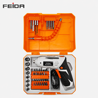 Kit de tournevis électrique sans fil au lithium 3,6 V, tournevis rechargeable avec embouts et boîte à outils pour la réparation domestique et le bricolage