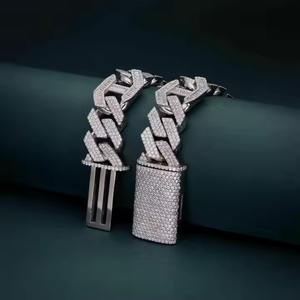 Derniers bijoux à maillons cubains Hip Hop avec diamants taille ronde Chaîne cubaine en diamants cultivés en laboratoire pour hommes - Product Image 2