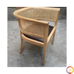 <b>Rattan</b> <b>chair</b> natural wicker handmade dining seat with sturdy bamboo frame for indoor <b>outdoor</b> furniture from Vietnam - Product Image 4
