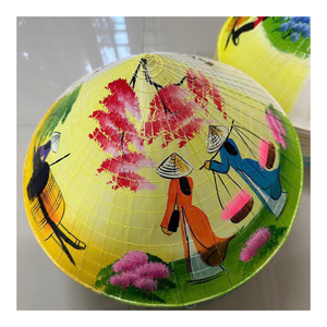 หมวกทรงกรวยใบปาล์มทำด้วยมือจากไม้ไผ่หมวกชาวนาเวียดนามคลาสสิกระบายอากาศได้ดีและทนทานเหมาะสำหรับกิจกรรมกลางแจ้ง - Product Image 6