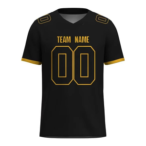 Camisetas deportivas suaves transpirables con número de nombre cosido para hombres y mujeres Servicio OEM Camiseta de fútbol americano de alta calidad personalizada - Product Image 1