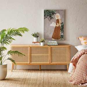 Aparador de madera con 3 puertas para el hogar, muebles hechos a mano en Vietnam, venta al por mayor - Product Image 2