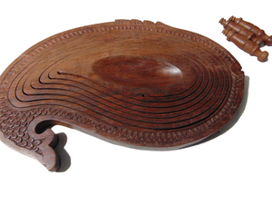 ตะกร้าผลไม้ทำด้วยมือทำด้วยมือทำจากไม้แกะสลักพับเก็บได้ชามเก็บโต๊ะรับประทานอาหารในห้องครัวบ้านพับได้ไม่เหมือนใคร - Product Image 2