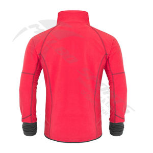 Jersey con cremallera de 100% cuartos de manga larga transpirable de algodón 1/4 de rendimiento personalizado para hombre, Top con cremallera para deportes y gimnasio al por mayor - Product Image 3