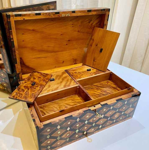 עץ להתאמה אישית מעץ ומתכת בסגנון תעשייתי דמוי מתכת עבור תכשיטי אביזרי משרד זכוכית תכשיטי זכוכית - Product Image 6