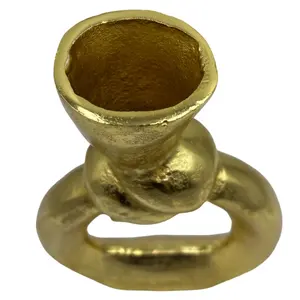 Brushed Copper Floral Holder Iron <b>Table</b> Centerpiece Styling Home Accent <b>Matte</b> flower vase Coastal Design Anniversary Zahid - Product Image 3