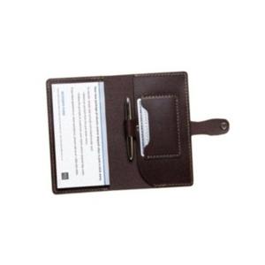 Nouvelle conception, logo personnalisé, couverture de chéquier en cuir véritable, style professionnel, poche pour cartes, porte-cartes de visite, portefeuille de passeport - Product Image 1