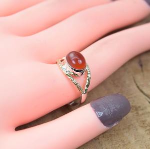 925 bagues en argent Sterling massif pour femmes à la main cornaline pierres précieuses à la main filles accessoires bagues en argent bijoux - Product Image 2