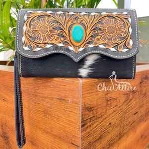 2025 nouveaux Designers femmes portefeuilles mode sac à main usiné à la main en cuir de vachette véritable argent et porte-carte pochette pour dames - Product Image 1