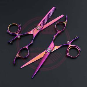 Tijeras de afeitar con mango giratorio para corte de pelo de peluquero profesional, tijeras de acero inoxidable, herramientas para el cabello de peluquero - Product Image 5