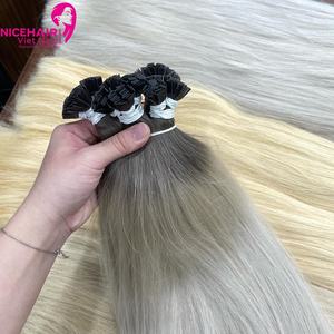 Las Mejores Extensiones de Cabello Virgen Remy Vietnamita 100% Natural al Por Mayor, con Punta Plana, en Colores Rubio Ombre, Lisas y Naturales - Product Image 2