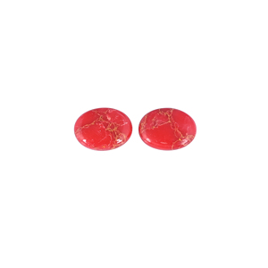 Lote al por Mayor de Piedras Preciosas de Cabujón Ovaladas de Turquesa Cobre Naranja para la Fabricación de Joyas - Product Image 3
