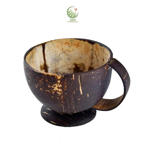 100% Natural <b>Coconut</b> Shell Coffee <b>Cup</b> Set 100ml Disposable Tea <b>Cups</b> with Saucers Nutrient & Antioxidant Rich Packaged in Box - Product Image 6