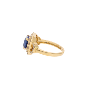 แหวนรัศมีคู่สีทอง14K ประดับเพชรตัดยอดเยี่ยมประดับด้วยเม็ดโรเดียมของผู้หญิงดีไซน์หรูหรา - Product Image 2