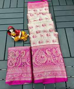 Nouveau look attrayant vêtements de mariage Georgette travail saree avec blouse pièce indienne vêtements pour femmes pas cher prix bas vente en gros surat - Product Image 6