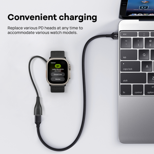 Support de câble de charge USB Type C pour montre connectée, compatible avec <span class=keywords><strong>Garmin</strong></span> Fenix 7 <span class=keywords><strong>Instinct</strong></span> 2S, noir, 3 pieds - Product Image 6