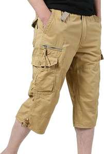 Boardshorts informales de verano para hombre con logotipo personalizado OEM pantalones cortos cargo de talla grande 3D de algodón transpirable de secado rápido con múltiples bolsillos a la moda BD - Product Image 5