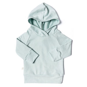 El mejor suéter con capucha de manga larga bordado de otoño para bebés y niñas con bolsillo 100% algodón orgánico - Product Image 1