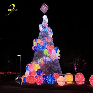 Led ngoài trời 3D bóng Motif đèn Sphere cho treo trang trí cây giáng sinh đồ trang trí quả bóng