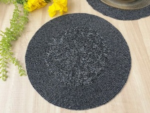 แผ่นรองจานปักลายดอกไม้หรูหราประดับลูกปัดสีน้ำเงิน ขนาดนิ้ว ผลิตด้วยมือ เป็นมิตรกับสิ่งแวดล้อม เหมาะสำหรับงานแต่งงาน - Product Image 2