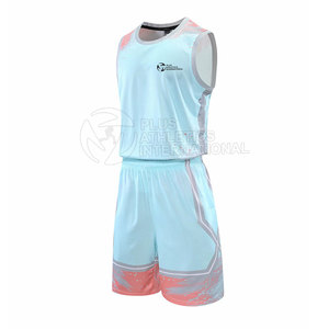 Ensemble de maillots de basket-ball pour hommes haut sans manches imprimé par sublimation et short combo pour hommes uniforme de basket-ball personnalisé - Product Image 1