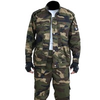 Setelan kamuflase, baju kamuflase lengan panjang, pakaian latihan taktis, baju kamuflase, nyaman, kualitas tinggi, baju luar ruangan
