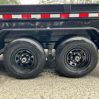 Remorque à benne basculante neuve 7x14 avec essieux 7K et côtés de 2 pieds pour usage agricole