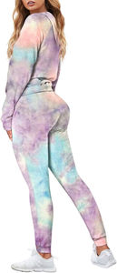 Nueva llegada verano señoras conjuntos de dos piezas Tie Dye manga corta Casual traje de mujer ropa conjuntos de 2 piezas - Product Image 4