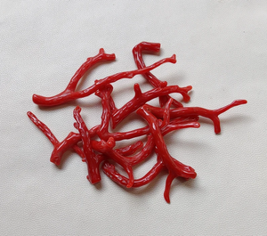 Piedra preciosa de Coral rojo italiano Natural 100%, rama suelta de Coral pulida AA + CALIDAD Coral suave piedra preciosa diseñador palos de Coral - Product Image 2