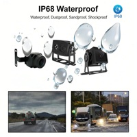 Enregistreur DVR de voiture 7 pouces 4 canaux, système de caméras pour camion, caméra embarquée, moniteur IPS 1080P, kit de caméra de recul étanche pour remorque, bus, camping-car