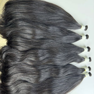 Prêt à expédier Prix de gros Meilleure vente Cheveux vietnamiens 100% naturels bruts en vrac couleur naturelle lisses et soyeux - Product Image 1