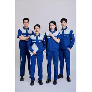 Ensemble de vêtements de travail respirant FMF pour hommes, bleu et gris, à manches courtes, confortable, durable, haute visibilité - Product Image 5