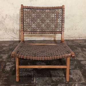 Sillón de Jardín Moderno, Ecológico y Duradero con Estructura de Madera y Asiento de Cuerda Tejida a Mano para Patio, Balcón y Ocio - Product Image 2