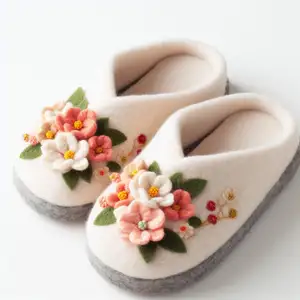 Step into Luxury: Handmade Felt Slippers form New Zealand Wool Handcrafted In Nepal Perfect Craftmanship