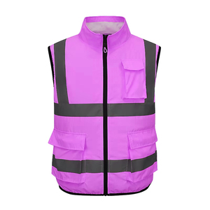 Gilet réfléchissant en nylon de qualité supérieure, léger et durable, classe 2, pour le travail en extérieur et la sécurité routière, avec fermeture avant sécurisée - Product Image 1