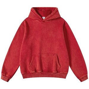 Sweat à capuche femme oversize délavé à l'acide Vintage coupe ample conception épaule tombante Techniques brodées manteau d'hiver de marque privée pour - Product Image 5