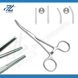 Pince chirurgicale dentaire en acier inoxydable de 15cm, instrument de Kocher incurvé droit hémostatique manuel - Product Image 5