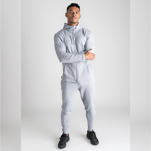 Chándal personalizado XL para hombre, de alta calidad, respetuoso con el medio ambiente, de algodón, poliéster, Polar, transpirable, de secado rápido, para invierno, gimnasio, logotipo OEM de talla grande - Product Image 1