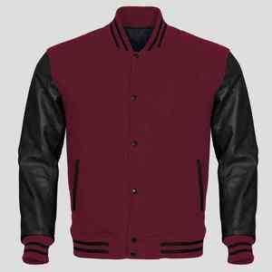 Veste de baseball universitaire Streetwear personnalisée pour hommes Bombardier en laine College Letterman Vêtements d'extérieur Logo sur le devant Toile Style enduit de tissu - Product Image 3