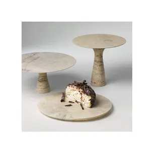 Supporto per torta decorativo riutilizzabile la festa nuziale decorativa in marmo utilizza una forma rotonda che sembra buona la migliore vendita