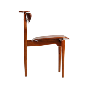 Silla de Comedor de Madera Maciza Estética con Respaldo Curvo Minimalista para Restaurante, Cafetería e Interiores Modernos - Product Image 4