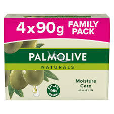 Jabón Artesanal PALMOLIVE de Aloe y Oliva 90g X4 Unidades, Jabón Blanqueador para Piel Grasa con Vitamina E y Manteca de Karité, Aroma a Lirio - Product Image 4