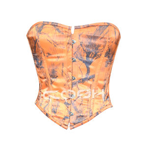 Corsé Estampado de Poliéster Satinado de Calidad Premium con 26 Varillas de Acero Dobles - Product Image 5