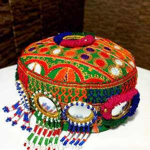 Hot Selling Fashionable Afghani Cultural Kuchi <b>Women</b> <b>Hats</b> Caps Headwear Steel tassels Afghan Chitrali Balochi Traditional Caps - Product Image 2