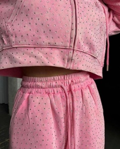 Nouvel ensemble de survêtement jogging personnalisé avec strass, deux pièces, survêtement pour femmes, ensemble pantalon, survêtement pour femmes - Product Image 3