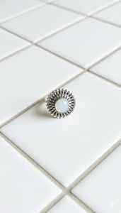 Bague de mariage ethnique faite à la main, pierre de lune, pierre précieuse, diamant, certifiée, 20% de réduction et cadeau, bague en pierre de lune pour femme, argent allemand - Product Image 5