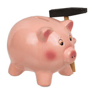 Tirelire cochon miniature de haute qualité en vinyle avec marteau, motif numérique élégant, pour économiser de l'argent ou comme cadeau - Product Image 4