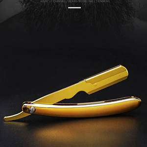 Outil de toilettage pour des rasages lisses et précis, rasoir droit blanc, rasoir pliant, instrument de beauté - Product Image 4