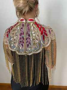 ชุดเดรสเทศกาลเบอร์เลสก์ประดับด้วยลูกปัดเลื่อมปักลายไข่มุกทรงตรงคอสำหรับเทศกาลสง่างาม - Product Image 2