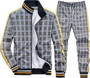 ชุดวอร์มผ้าฝ้ายโพลีเอสเตอร์สำหรับผู้ชายจั๊มสูทผ้าฝ้าย100% ชุดวิ่งจ๊อกกิ้ง2ชิ้นชุดฤดูหนาวพิมพ์ลาย - Product Image 3